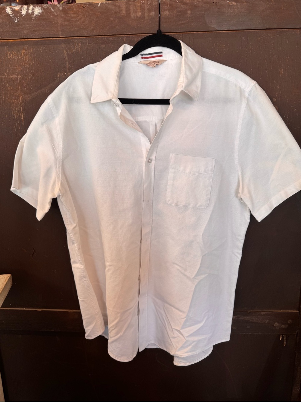 Cotton On White Short Sleeve Button-Down Shirt